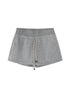 Butterfly Knot Off Shoulder Hoodie Split Hem Sport Skirt Set