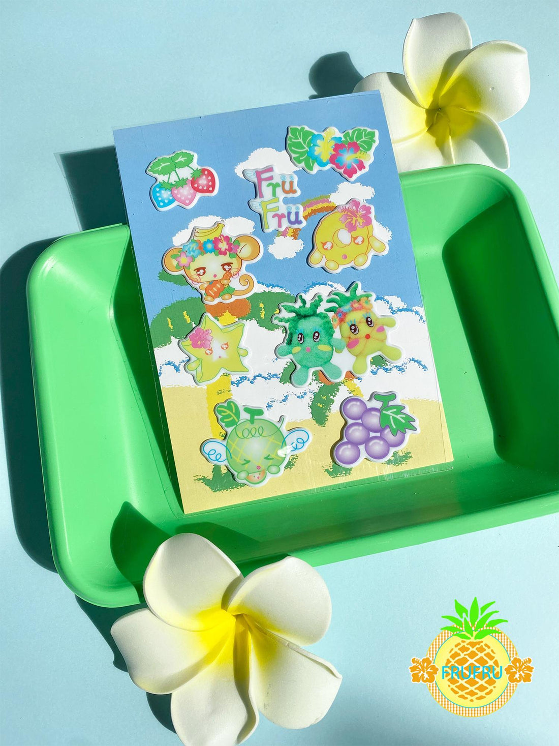 Frufru Gulu Hawaii Dream 3D Fruit Stickers Cute Tropical Fruit Series