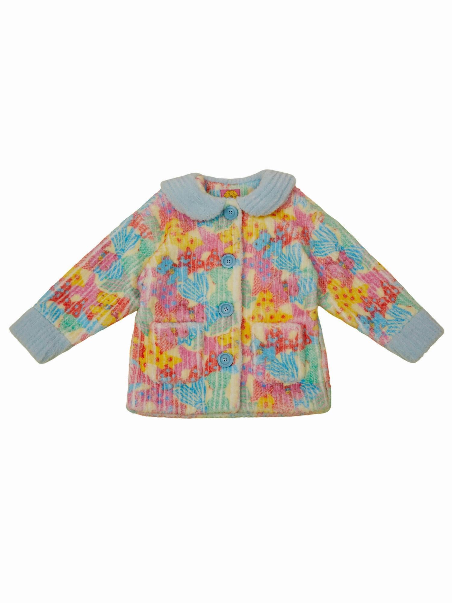 Frufru Gulu Frufru Gulu Cozy Winter Fluffy Print Dress For Girls