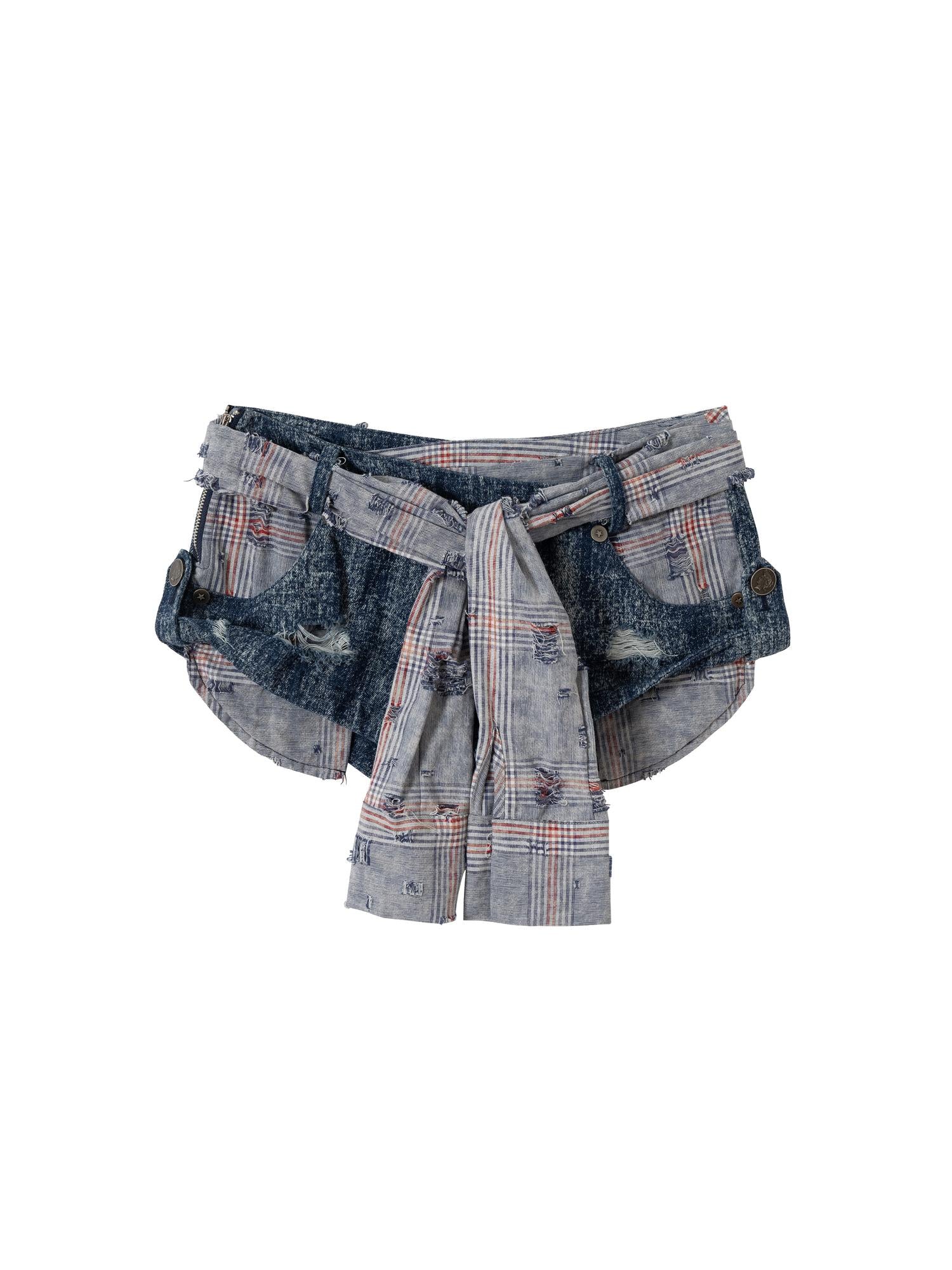 NO ROMANCE Vintage Punk Y2K Low-Rise Shorts For Women