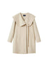 Gallery Girl Oversized Collar Wool Coat With Horn Buttons