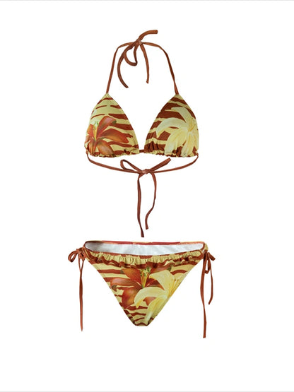 Punk Bikini Set Leopard Print Y2K Swimwear