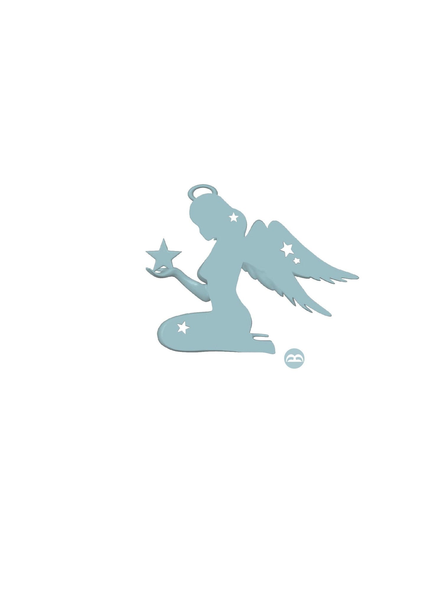 takeabreak Aqua Semi Transparent Lace Swirl Star Angel Women&