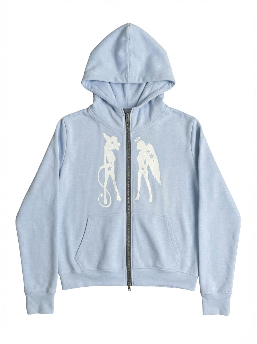 takeabreak_Baby_Blue_Double_Zip_Mid_Collar_Silver_Girl_Print_Women&