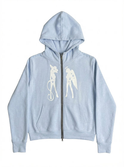 takeabreak_Baby_Blue_Double_Zip_Mid_Collar_Silver_Girl_Print_Women&