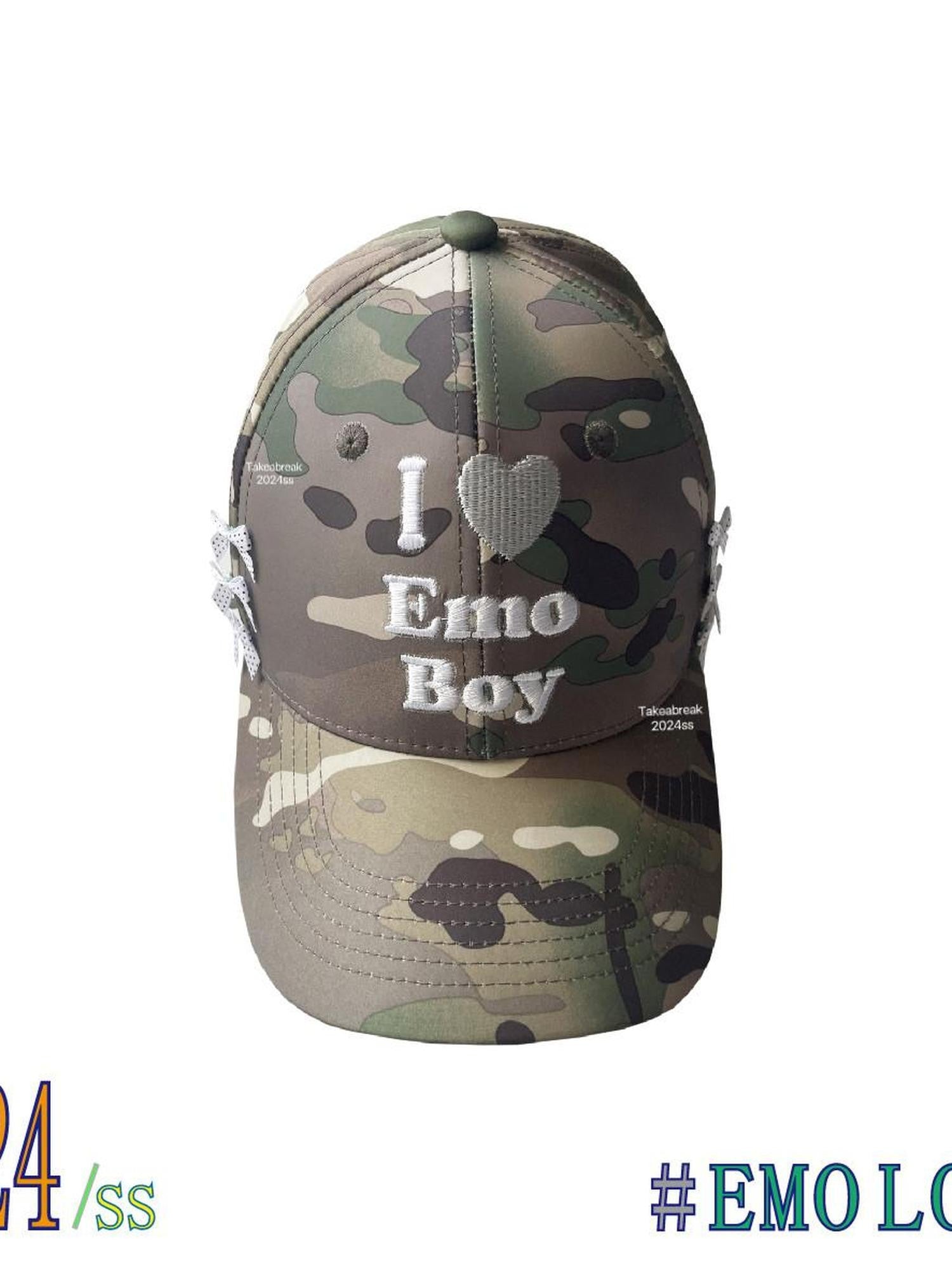 takeabreak Camouflage Bow Punk Street High Crown Women&
