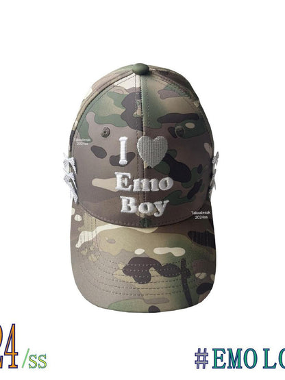 takeabreak Camouflage Bow Punk Street High Crown Women&