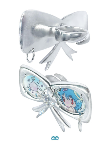 takeabreak Cartoon Butterfly Bow Open Adjustable Women&