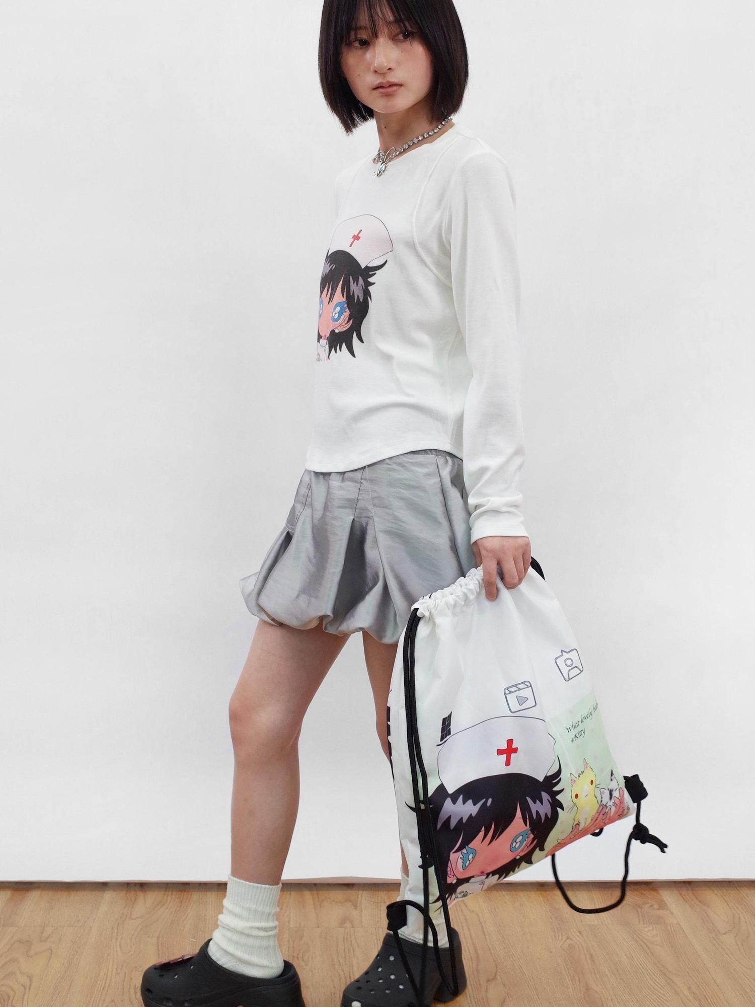 takeabreak Cartoon Double Sided Print Water Resistant Canvas Women&