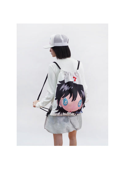 takeabreak Cartoon Double Sided Print Water Resistant Canvas Women&