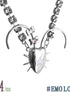 takeabreak Cockroach Zircon Inlaid Punk Silver Plated Brass Mixed Metal Women&