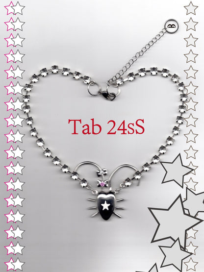 takeabreak Cockroach Zircon Inlaid Punk Silver Plated Brass Mixed Metal Women&
