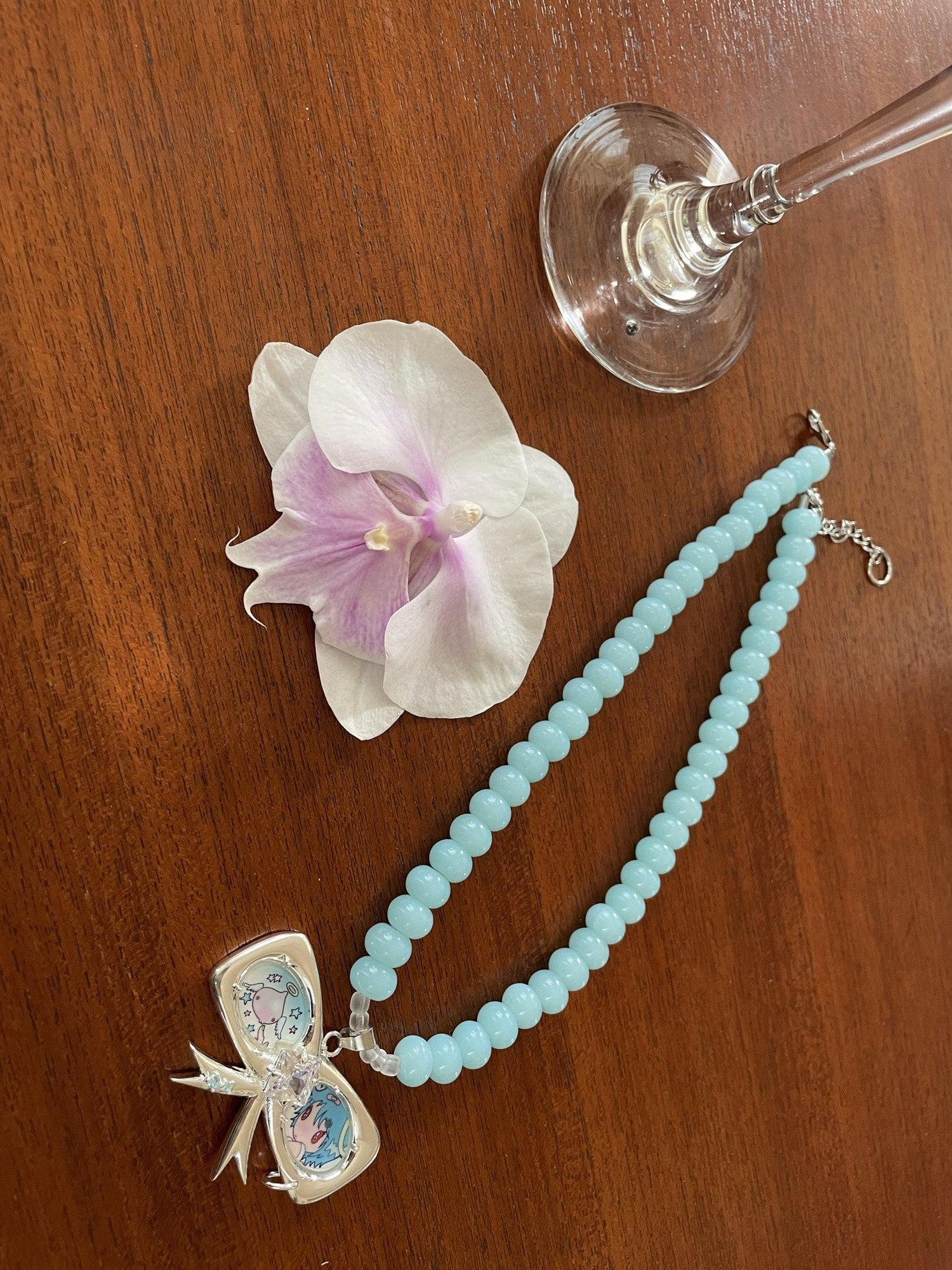 Cute Bow Angel Motif Women&