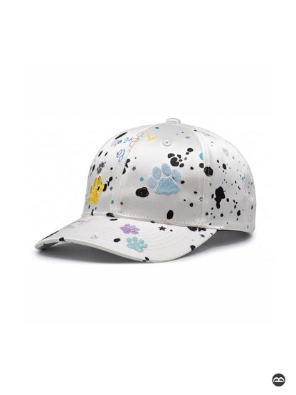 takeabreak Dalmatian Spot Satin 3d Embroidery High Crown Trucker Women&