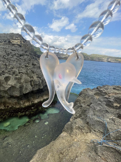 takeabreak Dreamy Dolphin Angel Round Bead Womens Artificial Crystal Necklaces