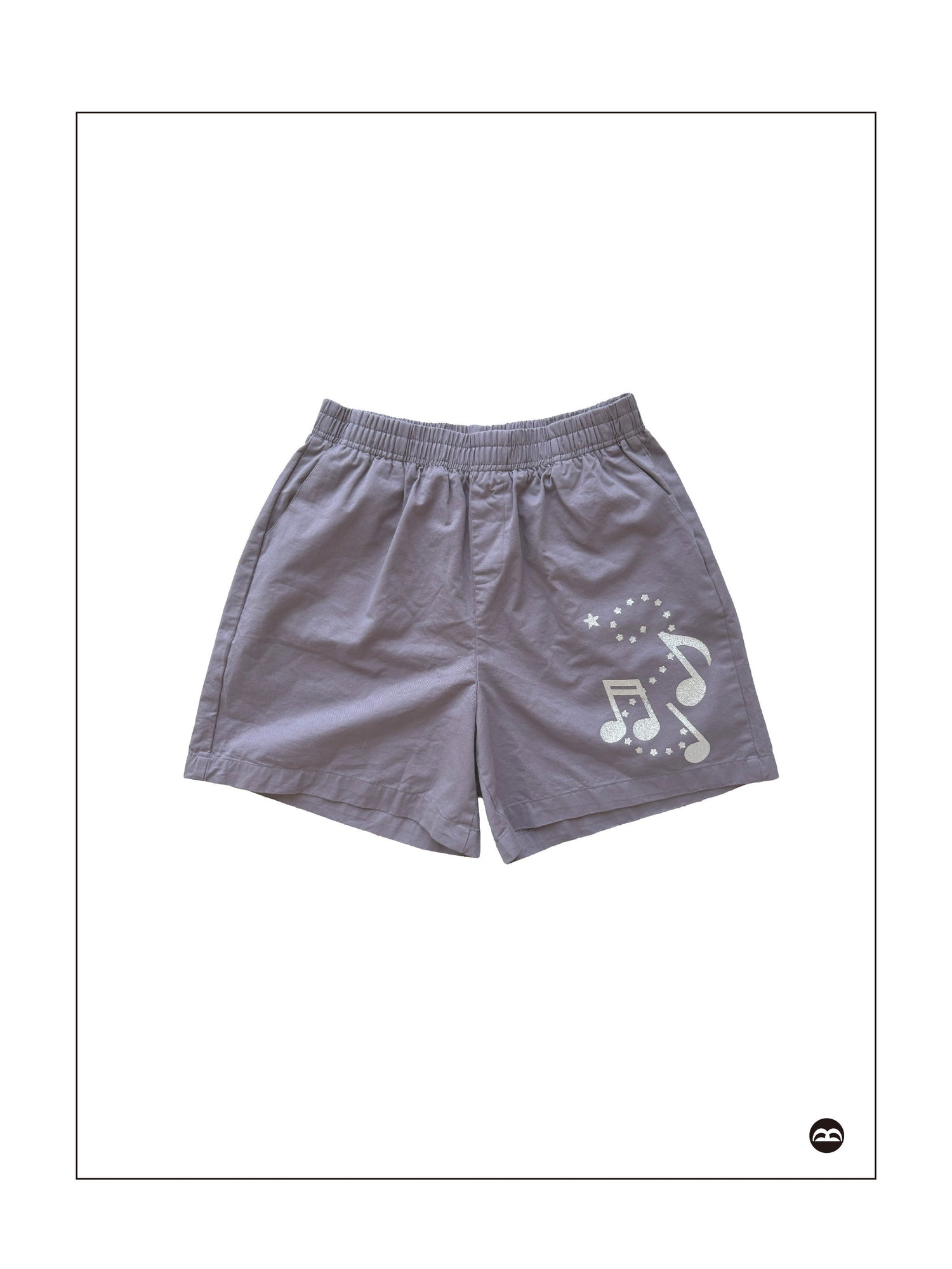 takeabreak_Gray_Purple_Silver_Glitter_Note_Star_Print_Elastic_Women&