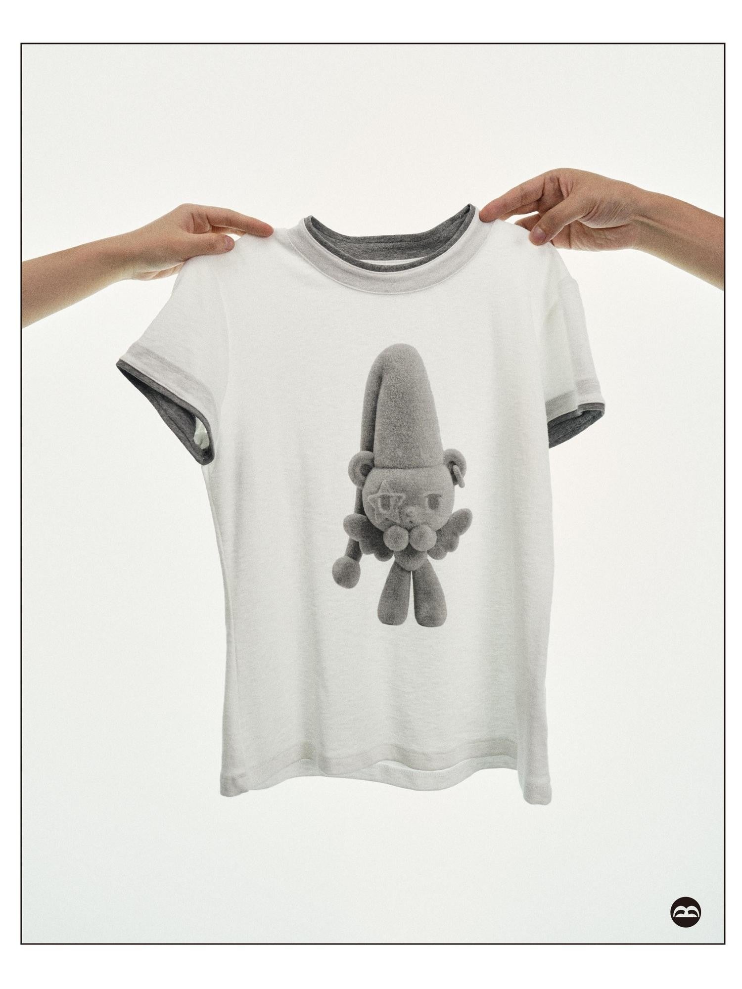 takeabreak Grey White Layered Bear Ink Print Women&