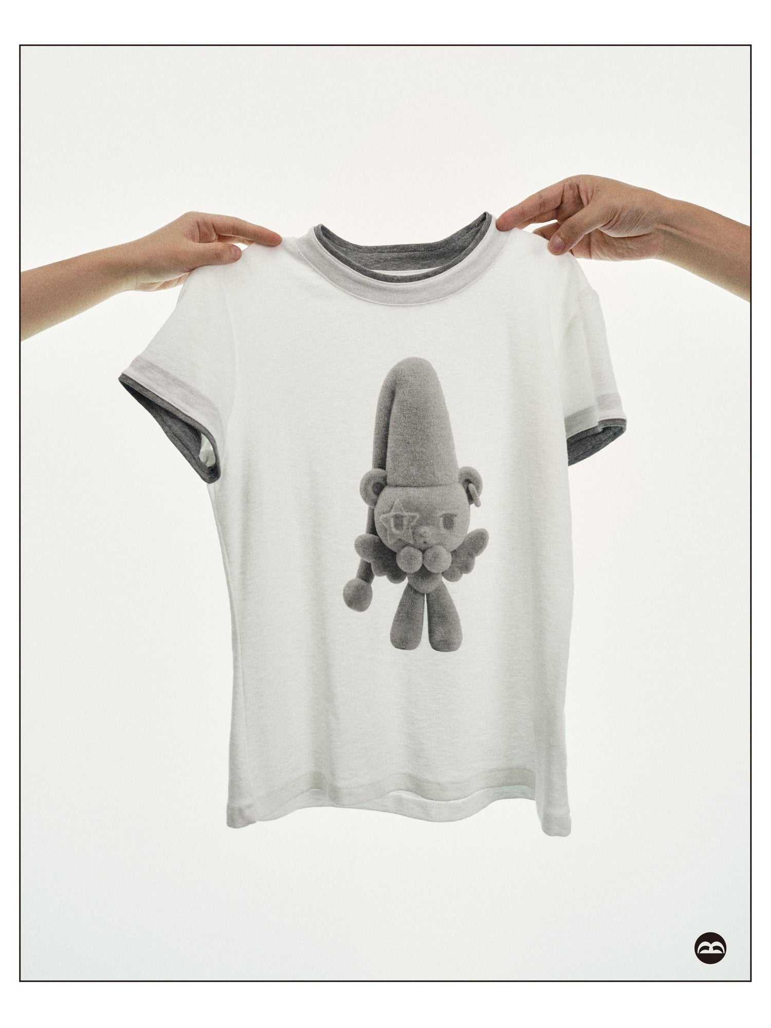 takeabreak Grey White Layered Bear Ink Print Women&