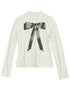takeabreak_Ivory_Bow_Print_Mock_Neck_Slim_Fit_Women&