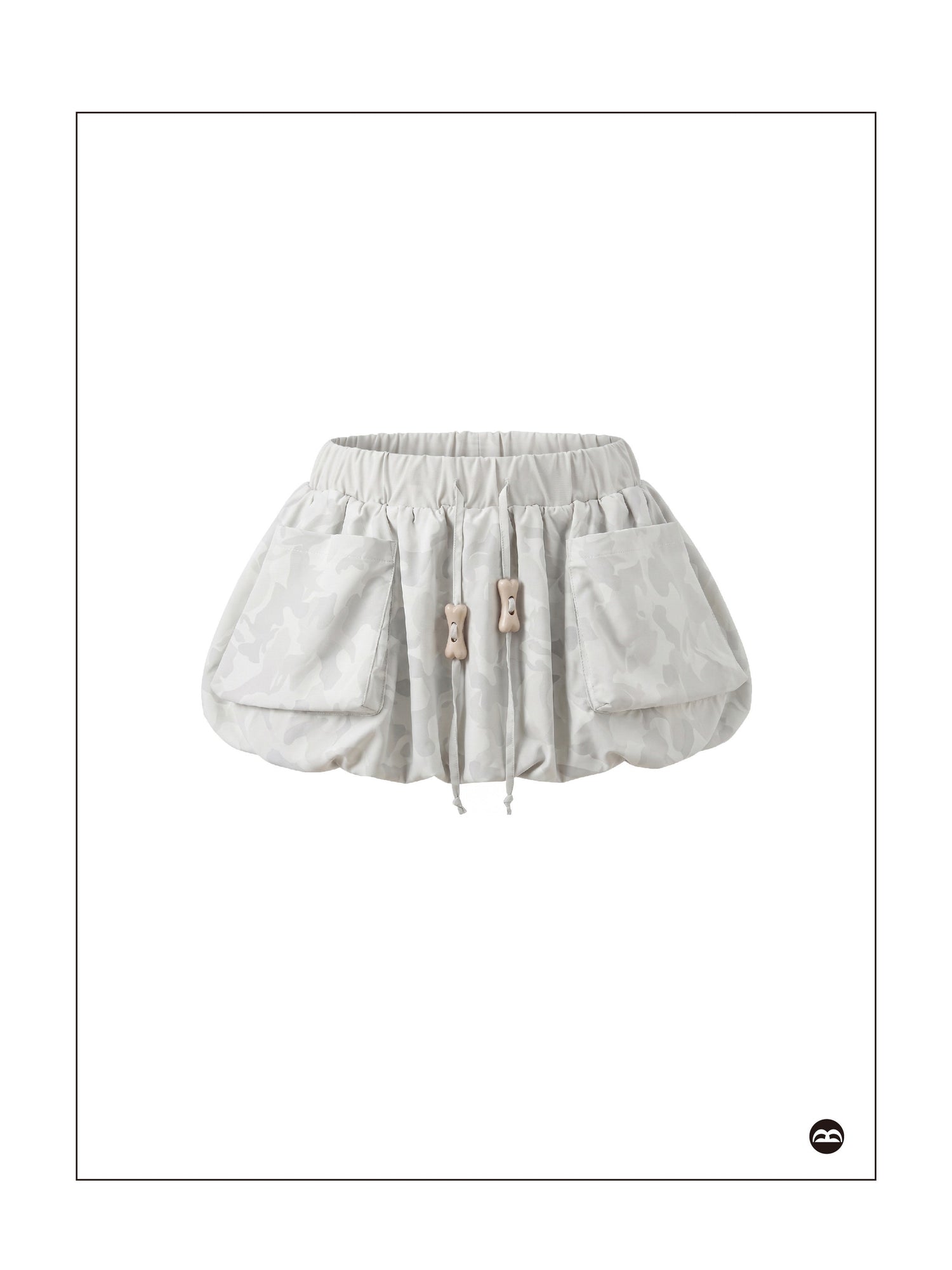 takeabreak_Light_Camo_Bone_Print_Drawstring_Cargo_Bubble_Women&