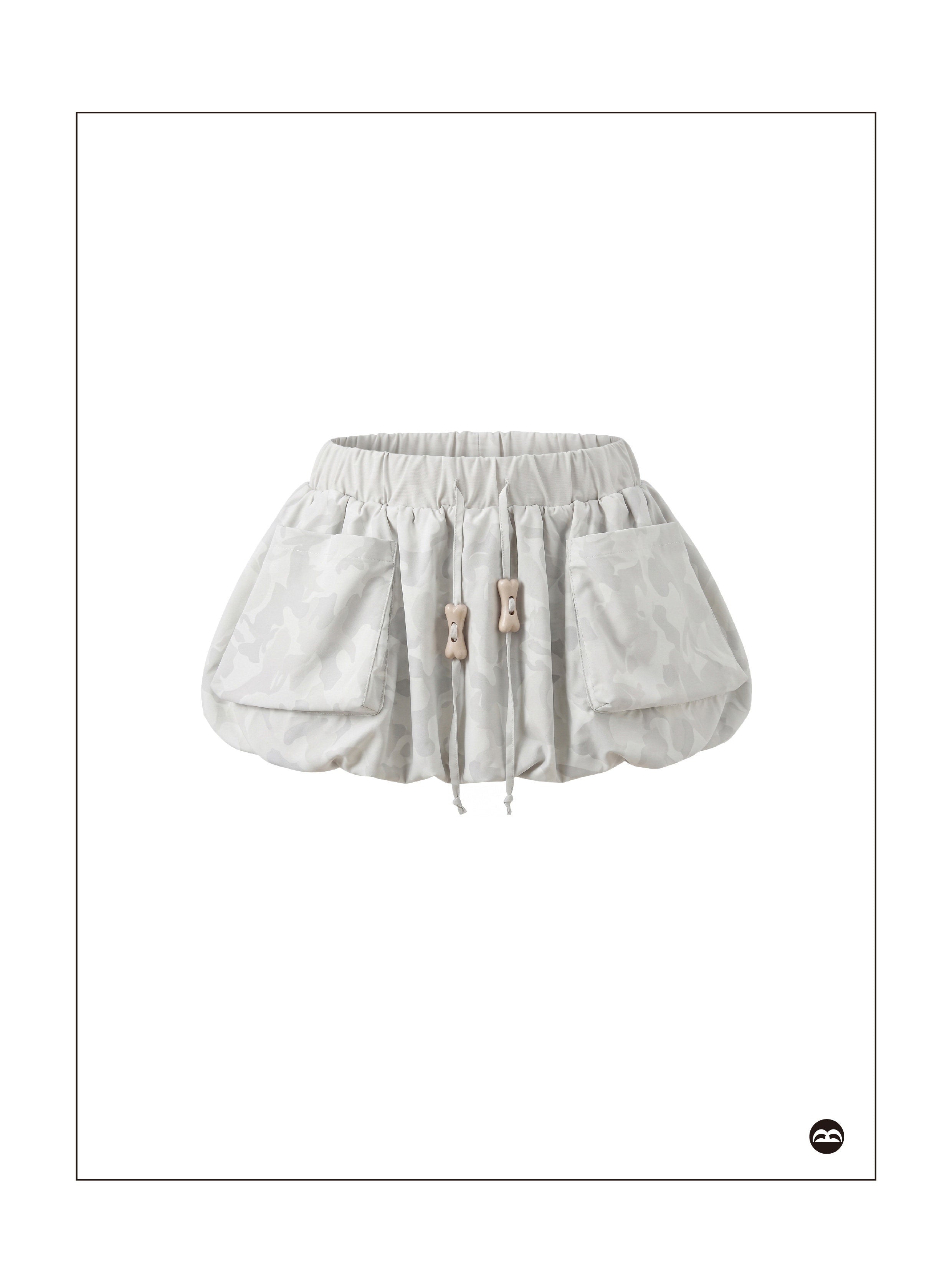 takeabreak_Light_Camo_Bone_Print_Drawstring_Cargo_Bubble_Women&