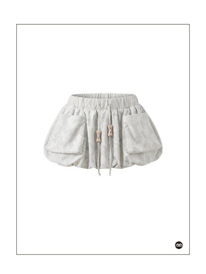 takeabreak_Light_Camo_Bone_Print_Drawstring_Cargo_Bubble_Women&