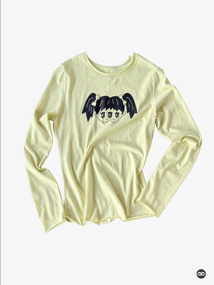 takeabreak Light Green Twin Girls Print Slim Fit Women&