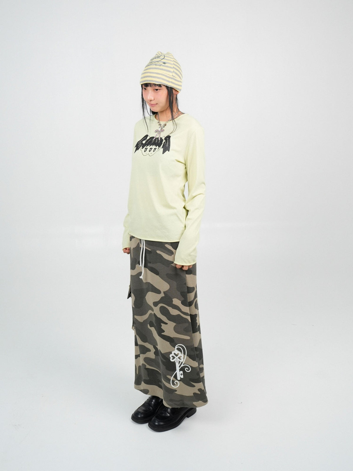 takeabreak Light Green Twin Girls Print Slim Fit Women&
