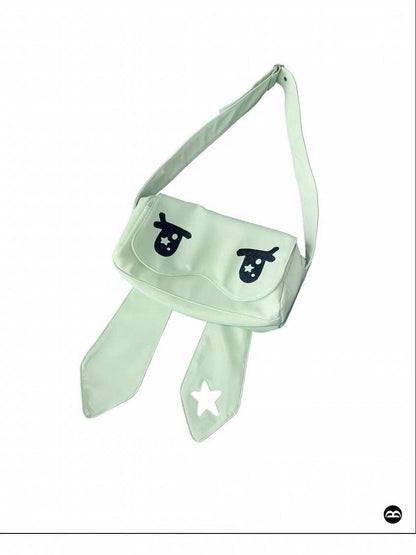 takeabreak Mint Green Glitter Star Cartoon Eye Magnetic Flap Zipper Women&
