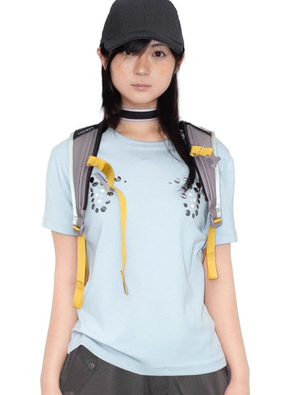 takeabreak Playful Rhinestone Cartoon Big Eyes Women&
