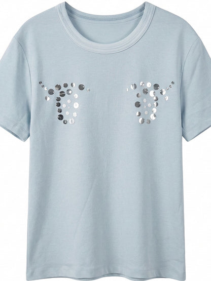 takeabreak Playful Rhinestone Cartoon Big Eyes Women&