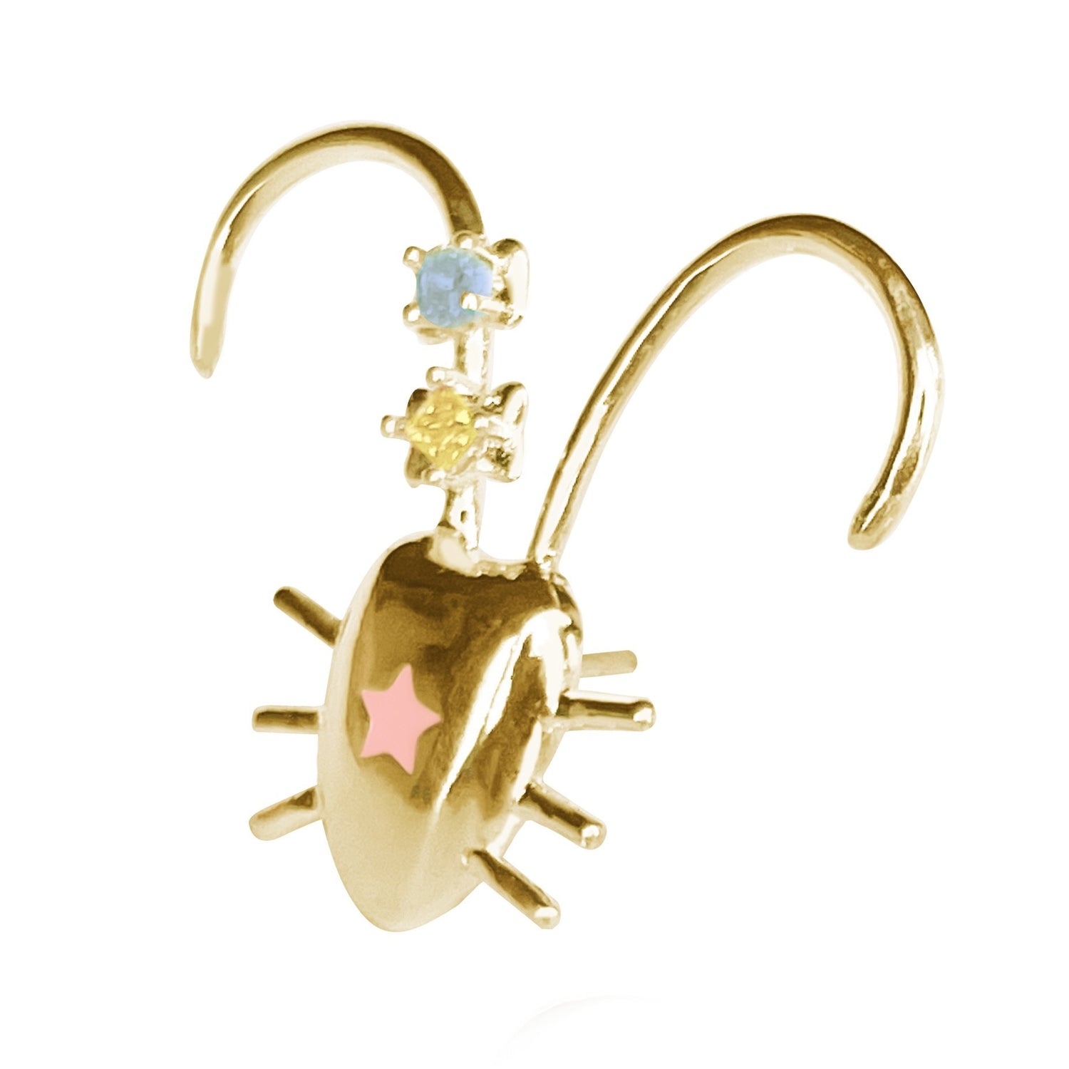 takeabreak Punk Cockroach Zircon Heart Women&
