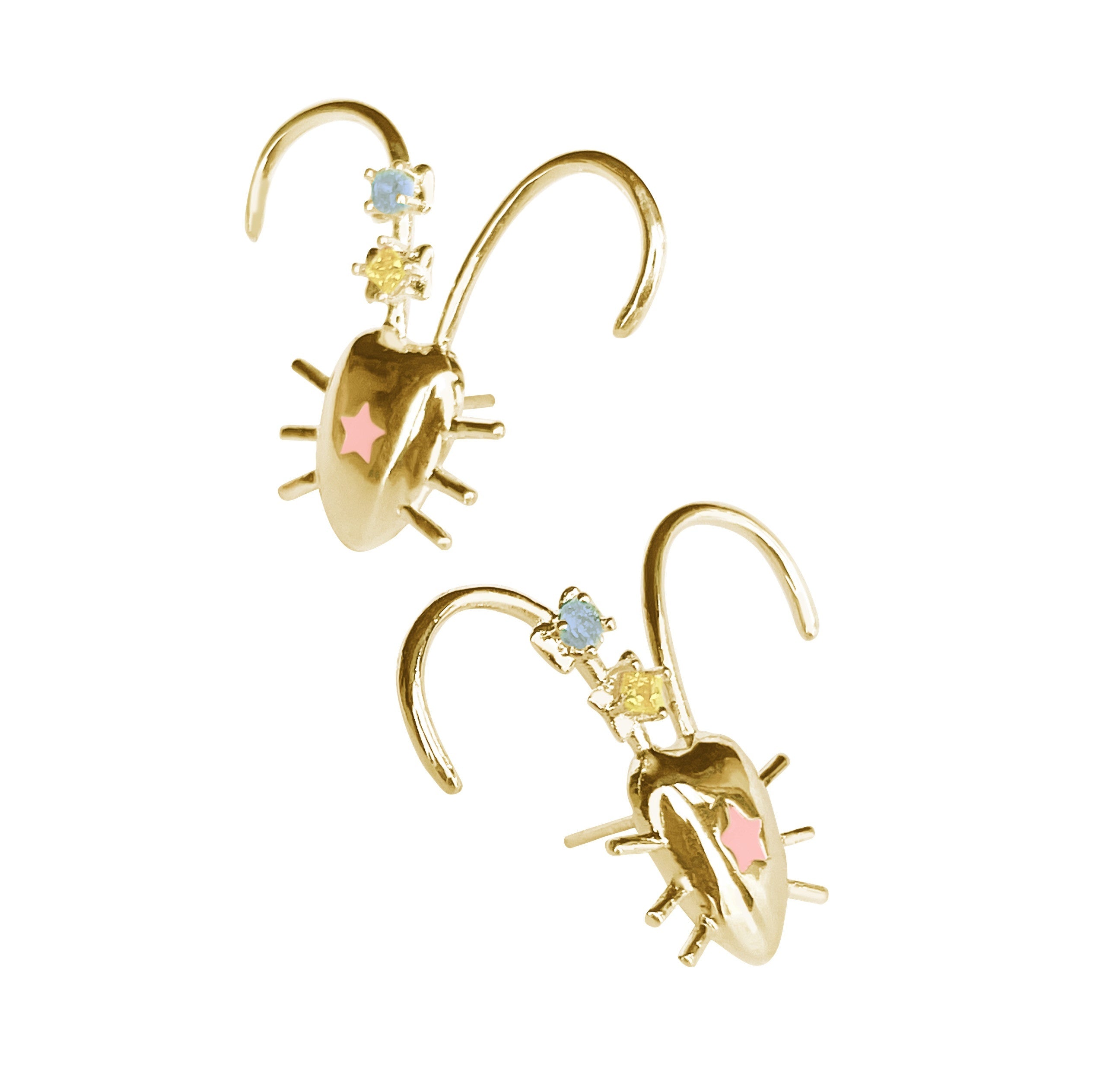 takeabreak Punk Cockroach Zircon Heart Women&