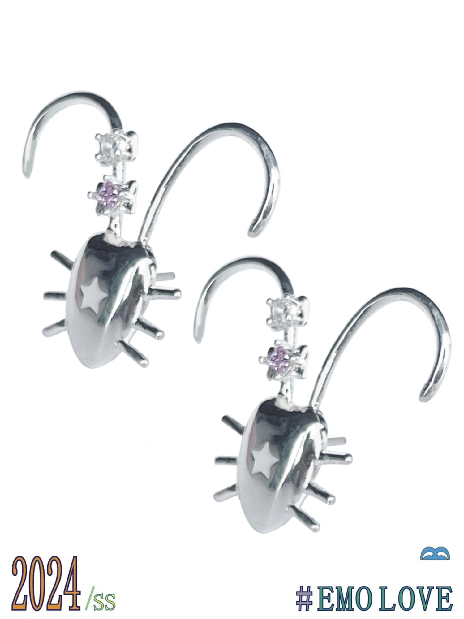 takeabreak Punk Cockroach Zircon Heart Women&