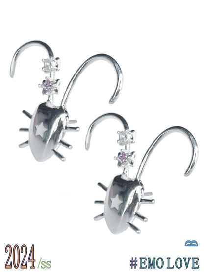 takeabreak Punk Cockroach Zircon Heart Women&