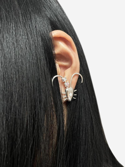 takeabreak Punk Cockroach Zircon Heart Women&