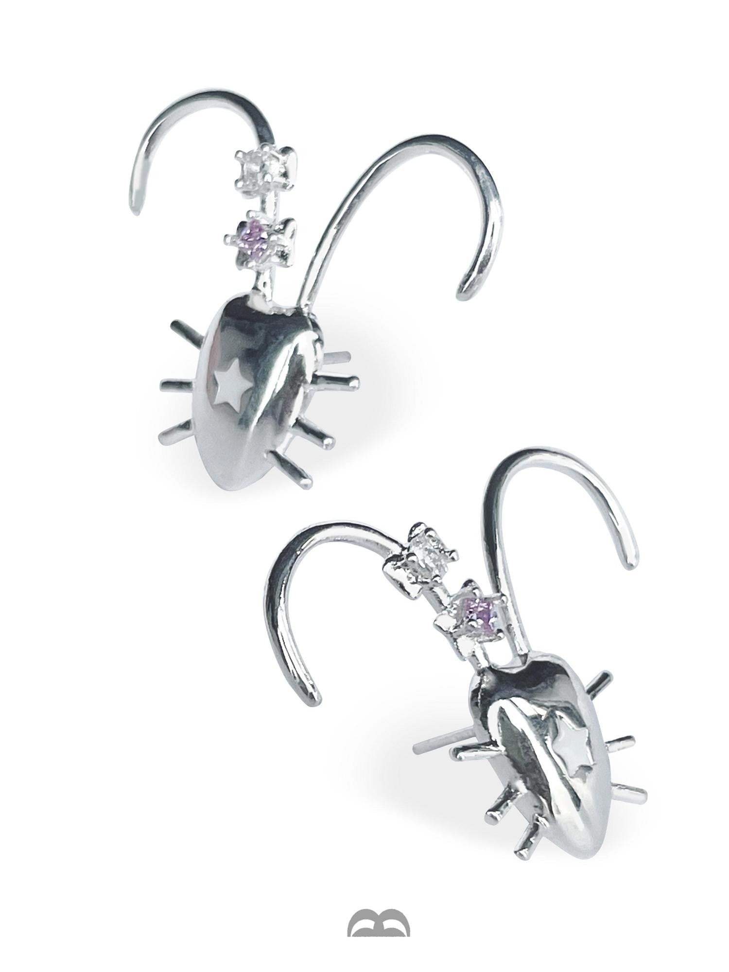 takeabreak Punk Cockroach Zircon Heart Women&