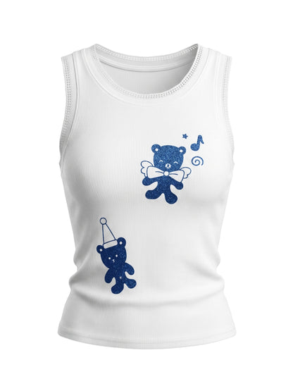 takeabreak_Shimmery_Two_Tone_Bear_Print_Lace_Cutout_Women&