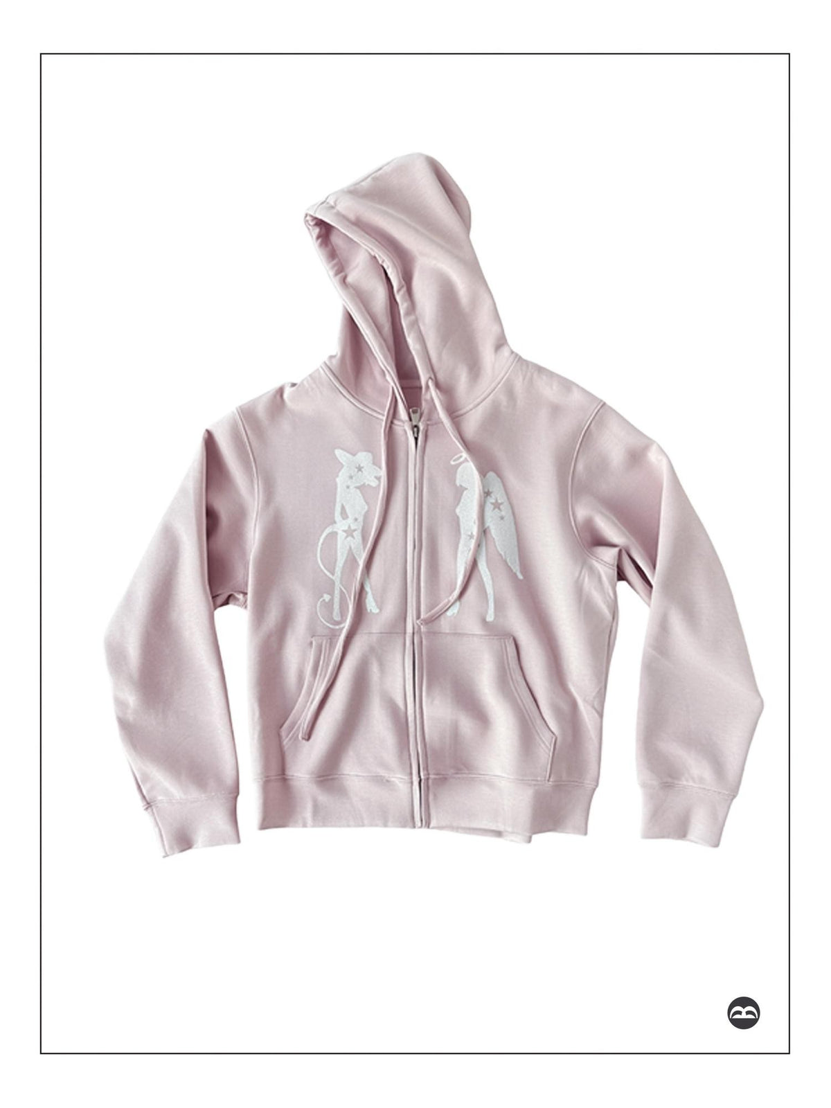 takeabreak Soft Pink Angel Devil Print Relaxed Fit Women&