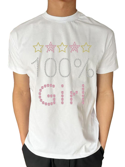 takeabreak Soft White Street Print Hotfix Letters Women&