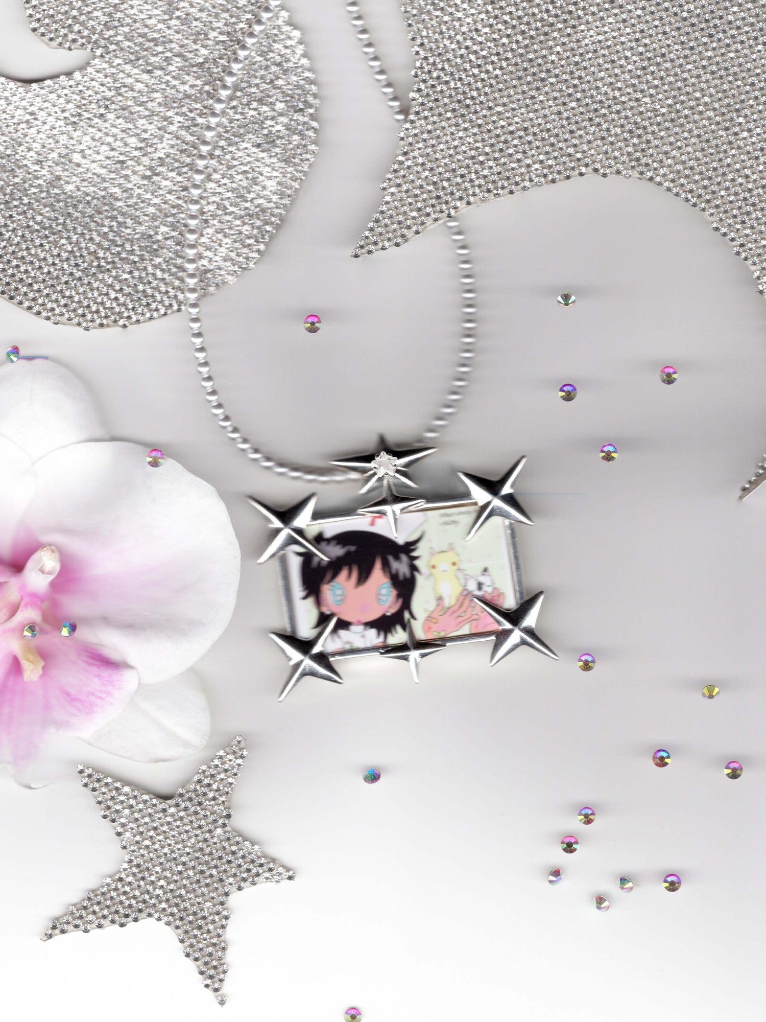 takeabreak Spiky Star Pearl Beaded Women&