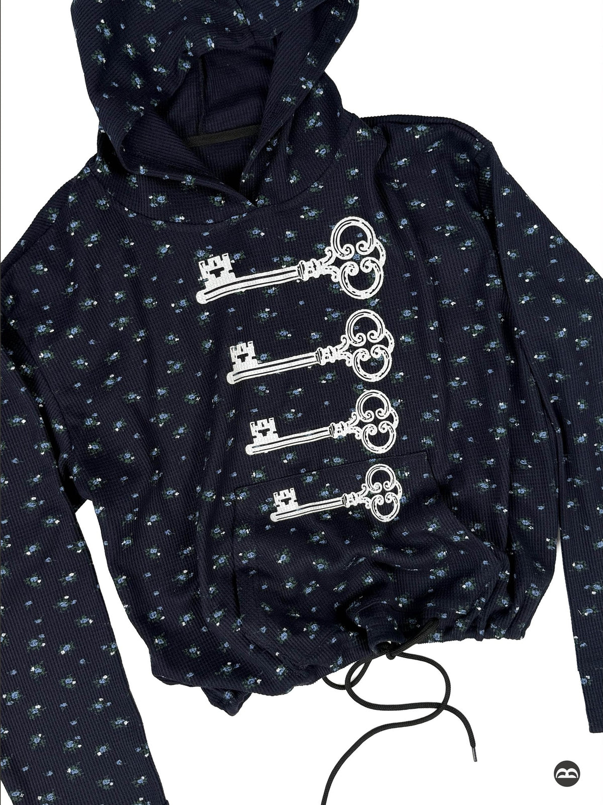 takeabreak Waffle Ditsy Floral Key Print Loose Fit Women&