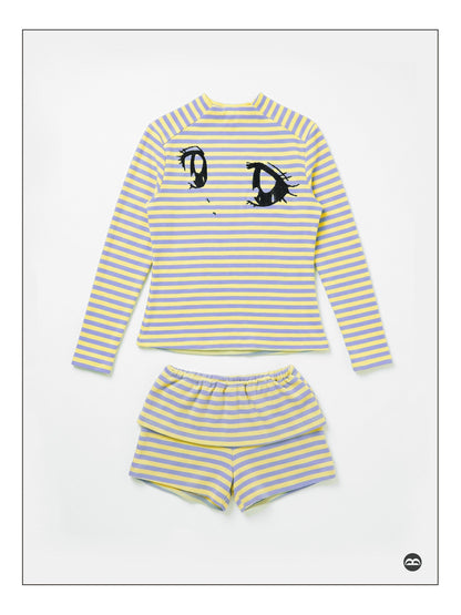 takeabreak_Yellow_Purple_Striped_Comic_Big_Eye_Print_Women&