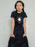Achihara Mercury Navy Slim Fit Short Sleeve Cotton T Shirt