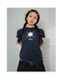 Achihara Mercury Navy Slim Fit Short Sleeve Cotton T Shirt