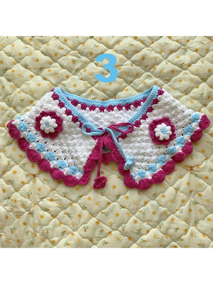 Frufru Gulu Japanese Multicolor Knit Wool Detachable Collar Bag 12 Styles