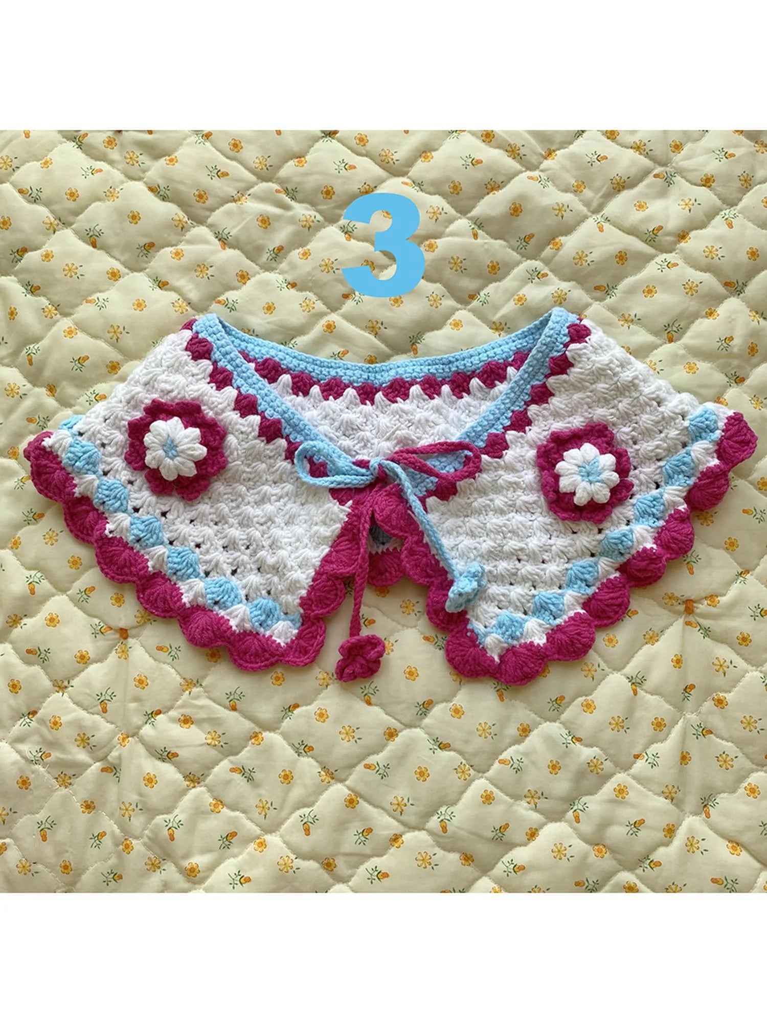 Japanese Multicolor Knit Wool Detachable Collar Bag 12 Styles