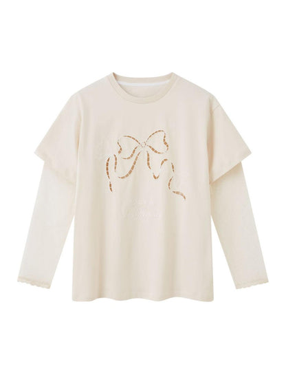 DIDDI MODA Funny Puppy Print Loose T Shirt With Layered Pants Set