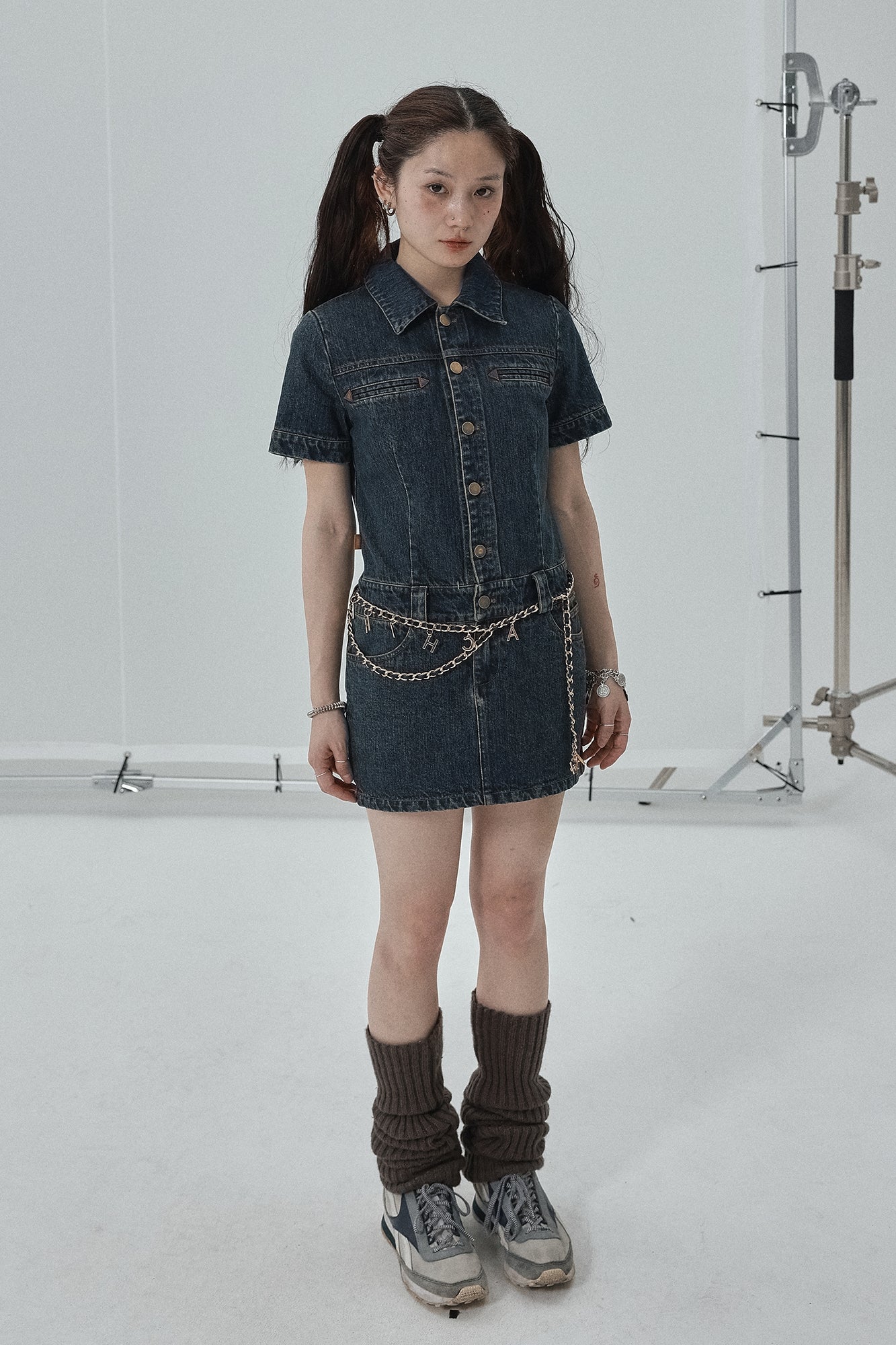 Achihara 2025 French Cowgirl Mini Summer Sleeveless Denim Dresses