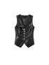 OfAkiva Long Faux Leather Jacket For Women Coats